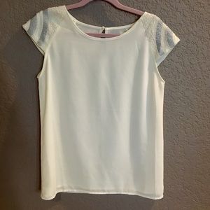 Francesca’s Cap Sleeve Beaded Top